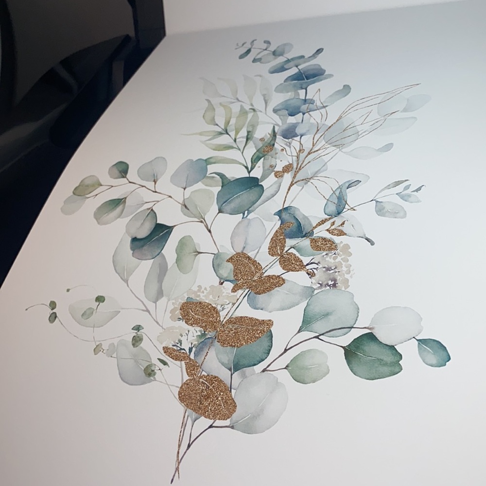 Wall Art Watercolor Botanical Eucalyptus Branch Print Unframed - Picture 7 of 12